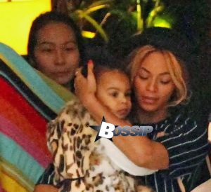 Beyonce Knowles with husband Jay Z and their daughter Blue Ivy seen out in Barcelona. Barcelona, Spain - Tuesday March 25, 2014.