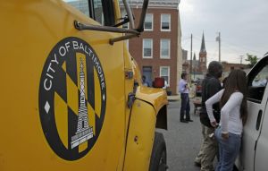 Baltimore Mayor Stephanie Rawlings-Blake Kicks Off AOL's 2nd Annual Monster Help Day During A Press Conference At The Sharp-Leadenhall Neighborhood