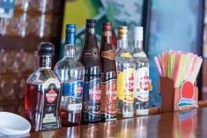 Different kinds of Havana Club rum ordered by age. The older...