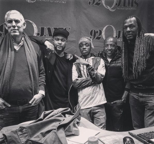Tate Kobang, Kevin Liles and Lyor Cohen at 92Q