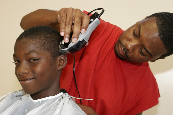 Barber Cutting Hair