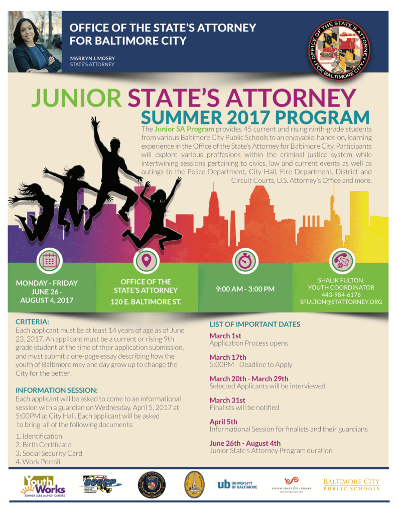 Marilyn Mosby Summer Program