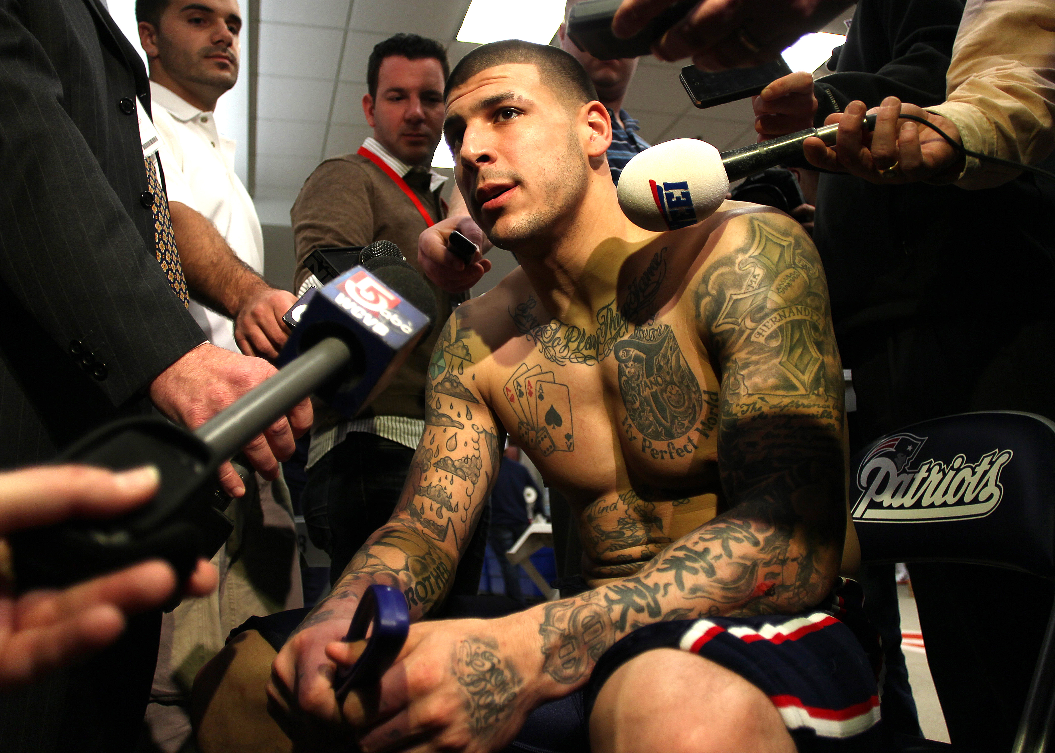 Aaron Hernandez At Locker