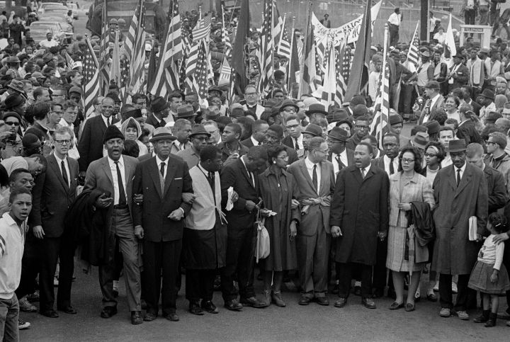 Martin Luther King Leading March to Montgomery