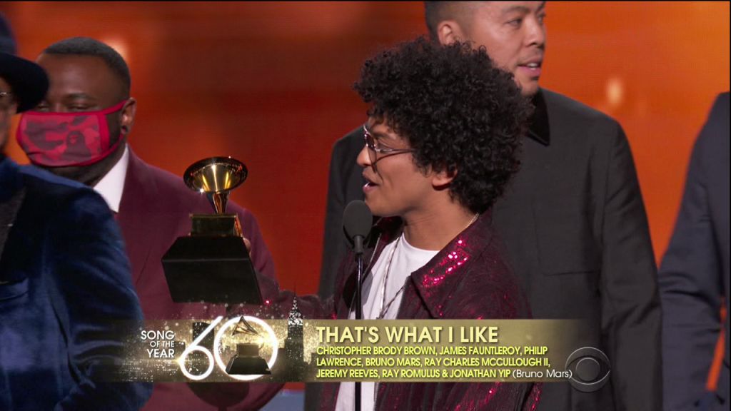 The 60th Annual Grammy Awards as seen on CBS.