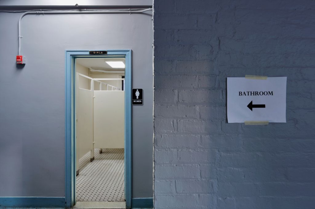 City Grit restaurant school bathroom