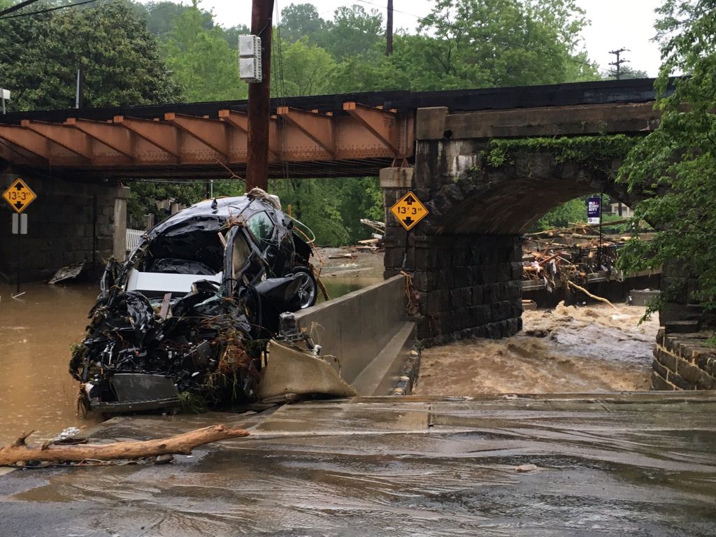 Ellicott City awash in flood waters as heavy rain drenches Baltimore region