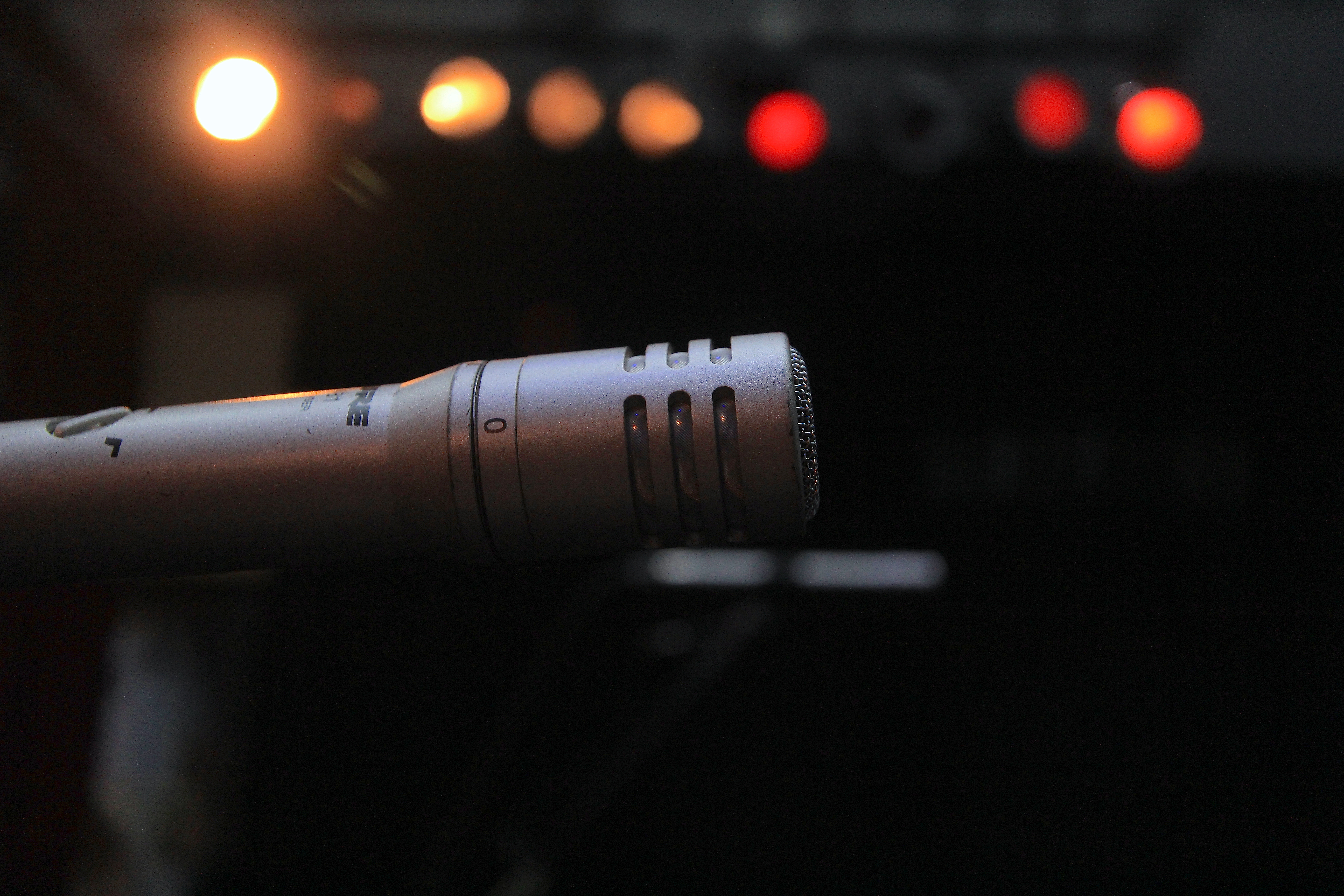 Close-Up Of Microphone At Recording Studio