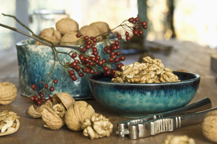 Cracked walnuts