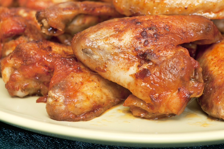 Chicken wings on a plate
