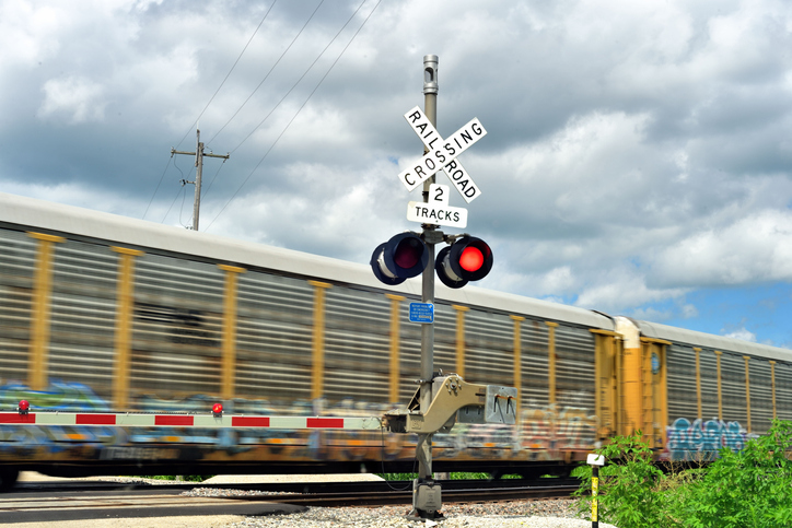 Blurred Train at Crossinng Gate