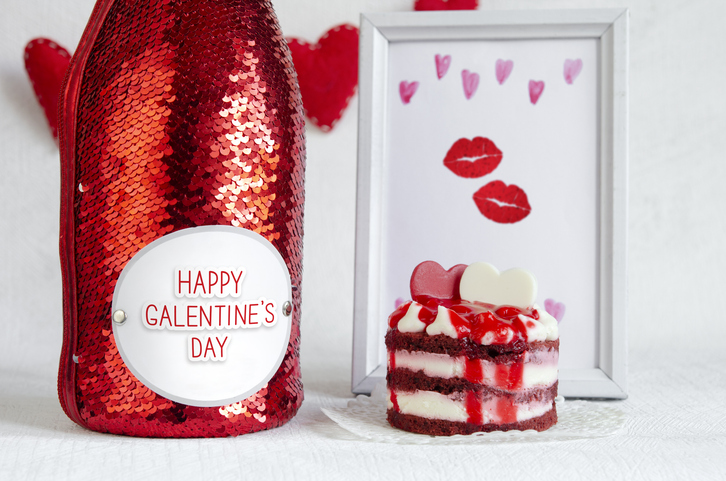 Happy Galentine`s day greeting card.