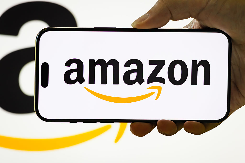 Amazon.com Inc. logo displayed on smartphone screen