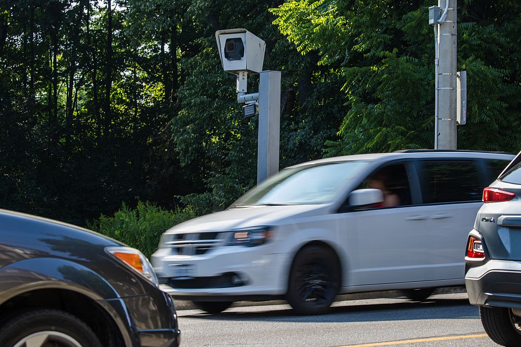 The Parkside speed camera has been replaced again after being cut down multiple times.